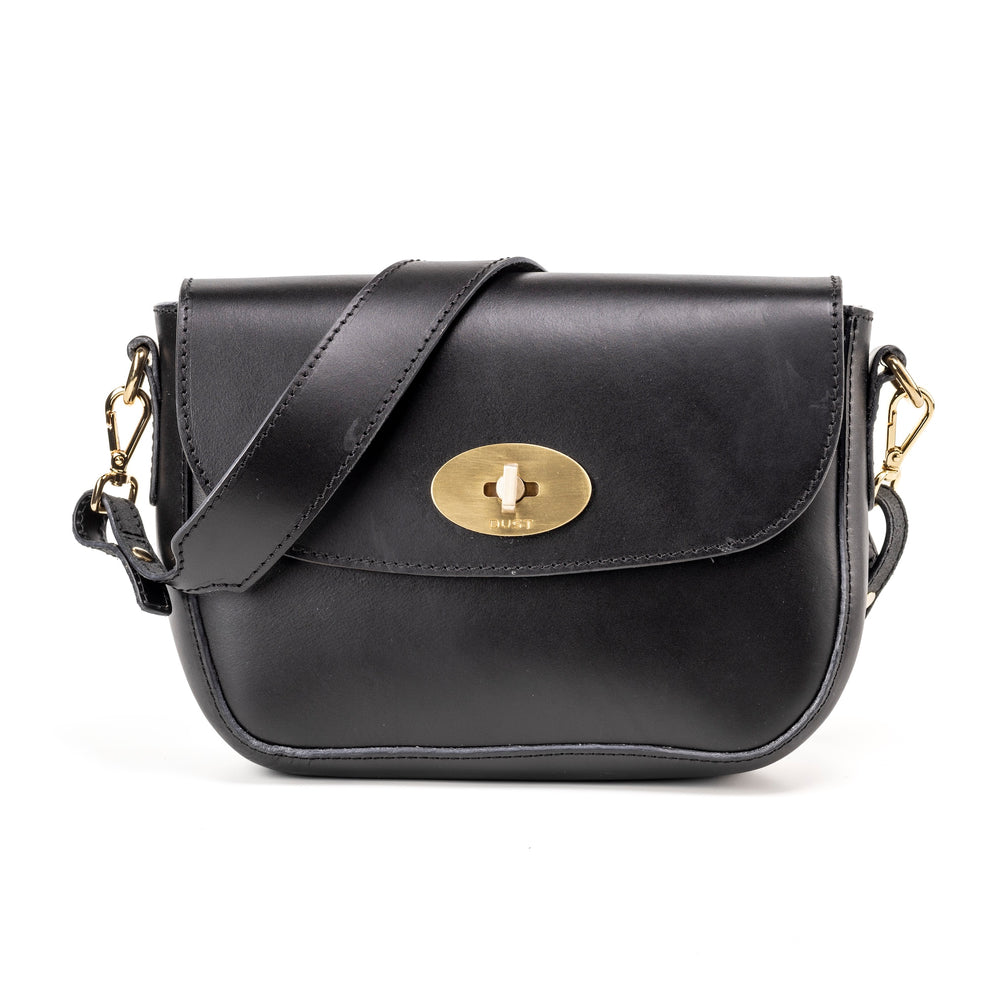 
                      
                        Borsa a tracolla in pelle nera Broadway Collection
                      
                    