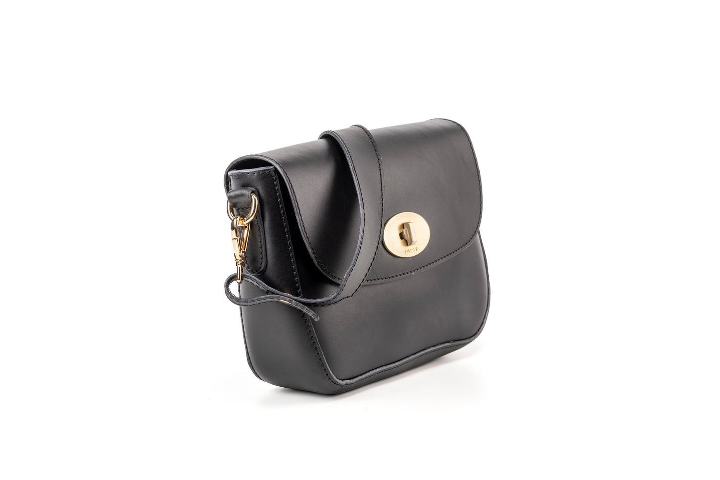 Leather Crossbody Black Broadway Collection