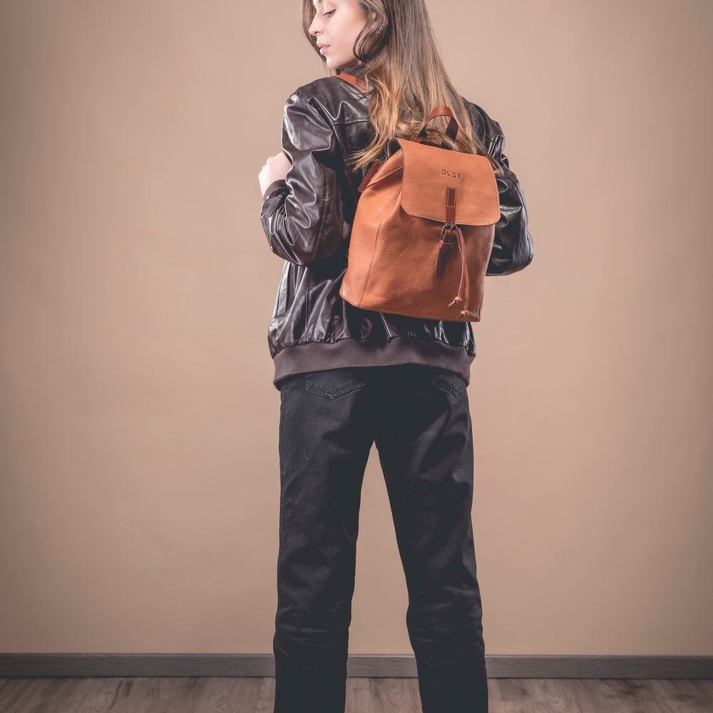 
                      
                        Leather Backpack in Arizona Brown
                      
                    