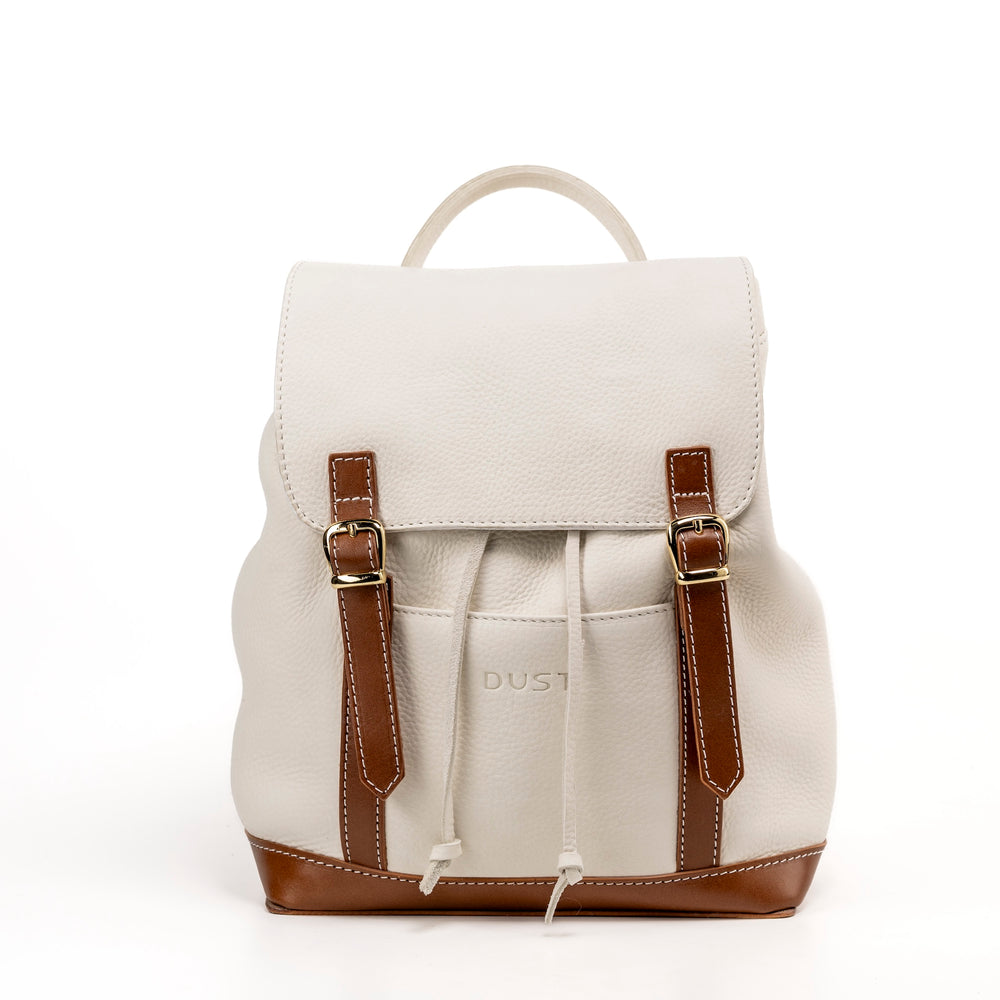 Leather Backpack White Laurel Canyon Collection