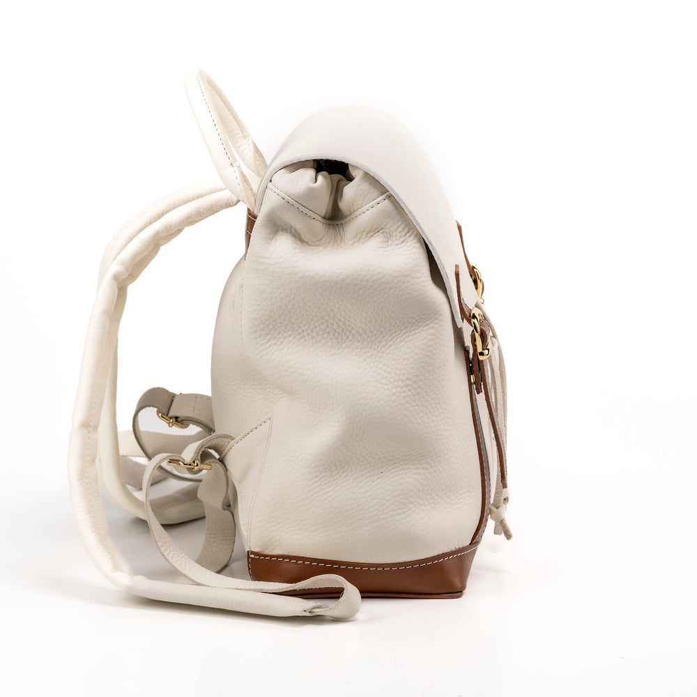 
                      
                        Leather Backpack White Laurel Canyon Collection
                      
                    