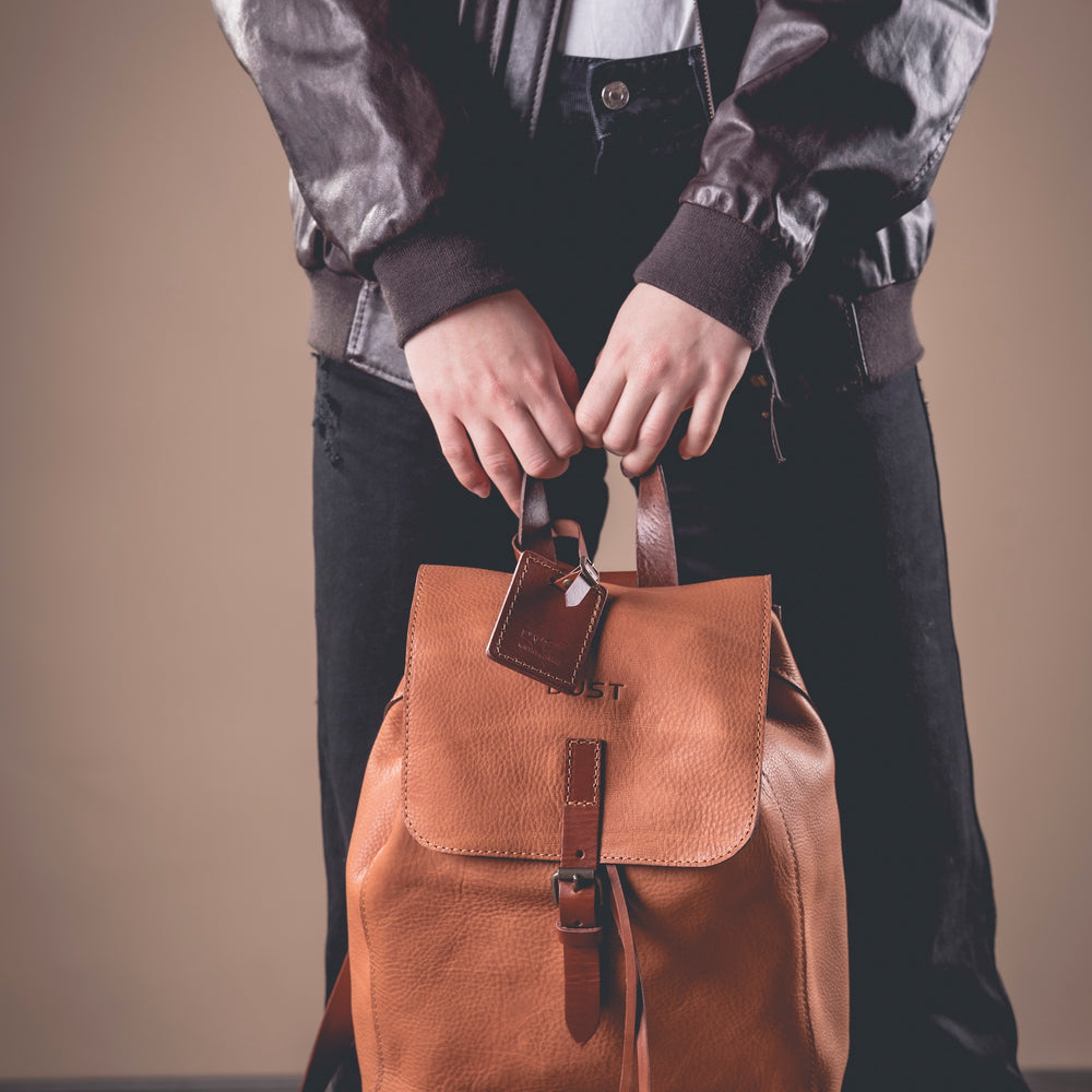 
                      
                        Leather Backpack in Arizona Brown
                      
                    