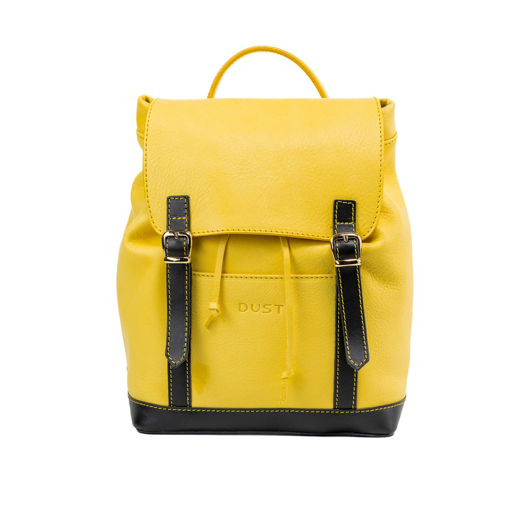 Leather Backpack Yellow Laurel Canyon Collection