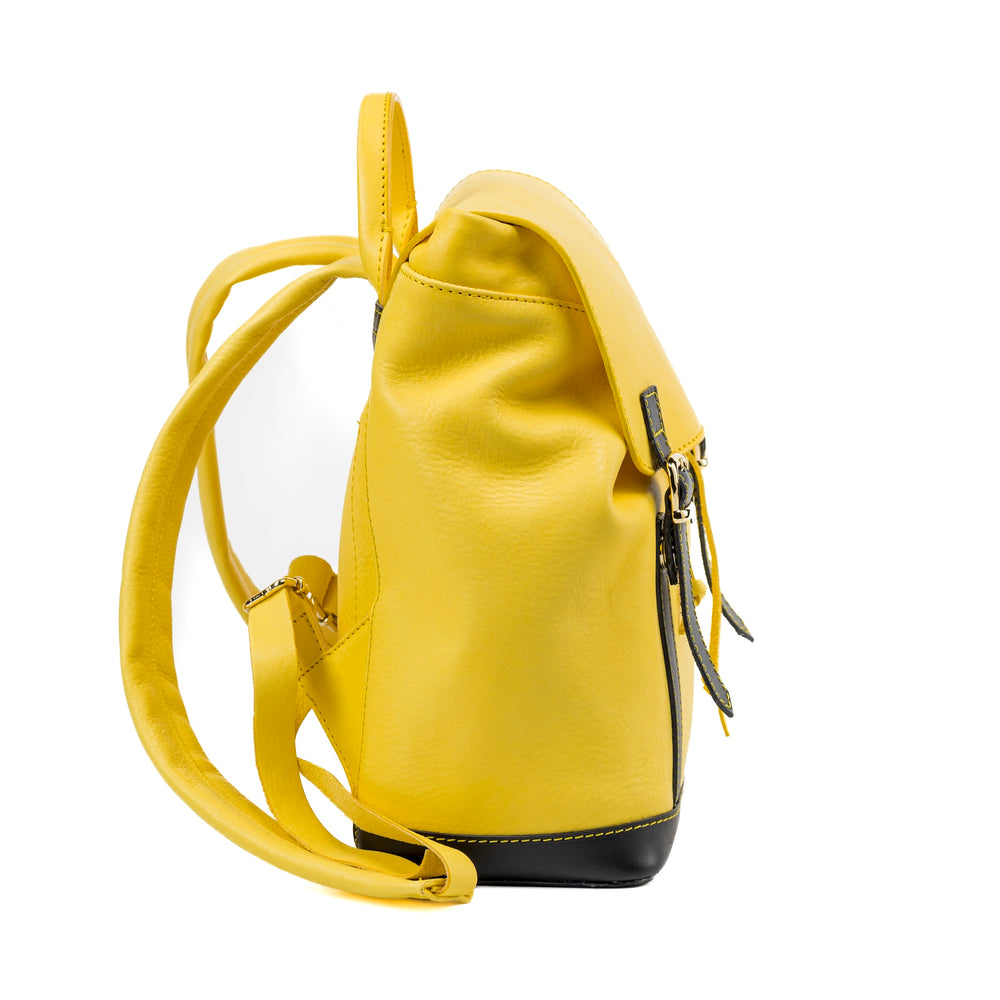 Leather Backpack Yellow Laurel Canyon Collection