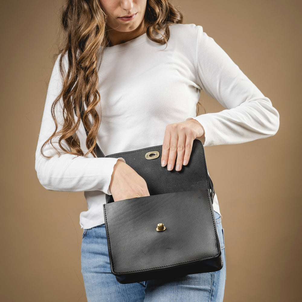 
                      
                        Leather Crossbody Black The Santa Fe Collection
                      
                    