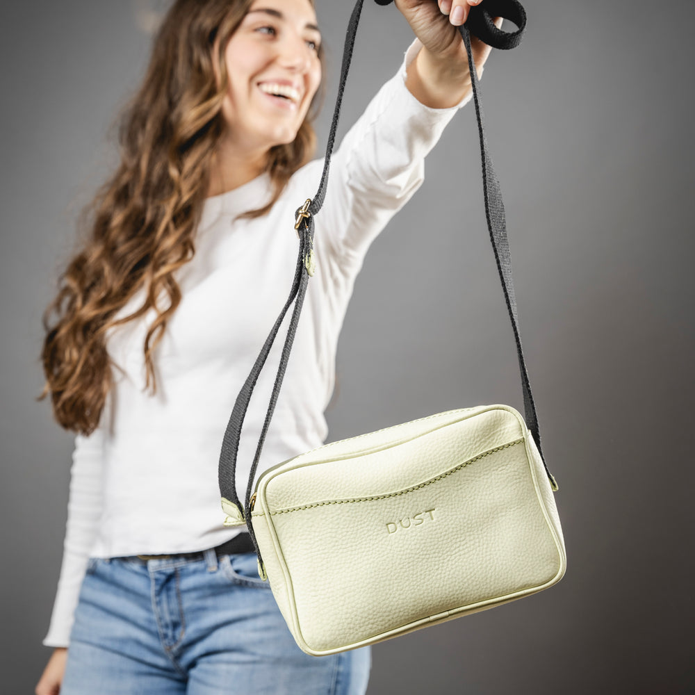 Leather Crossbody Pistachio The Sausalito Collection