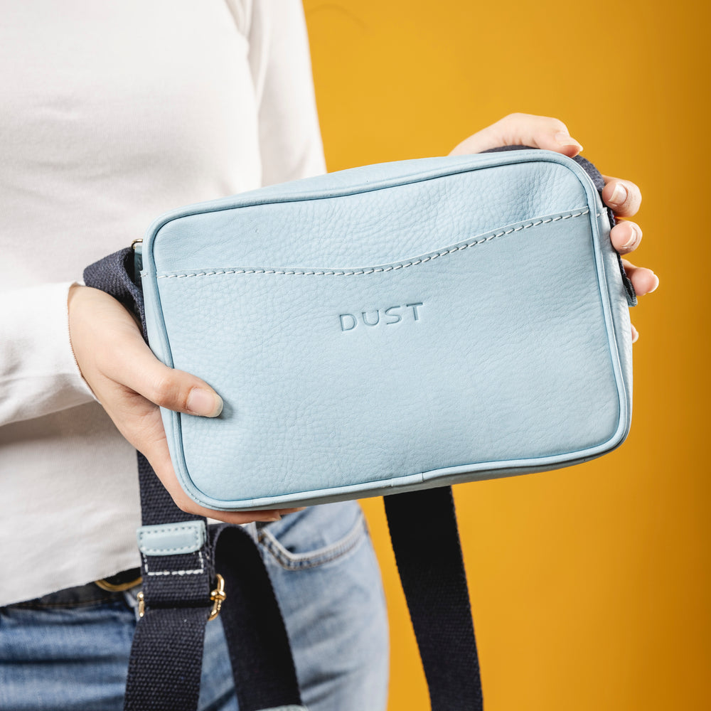 
                      
                        Leather Crossbody Light Blue The Sausalito Collection
                      
                    