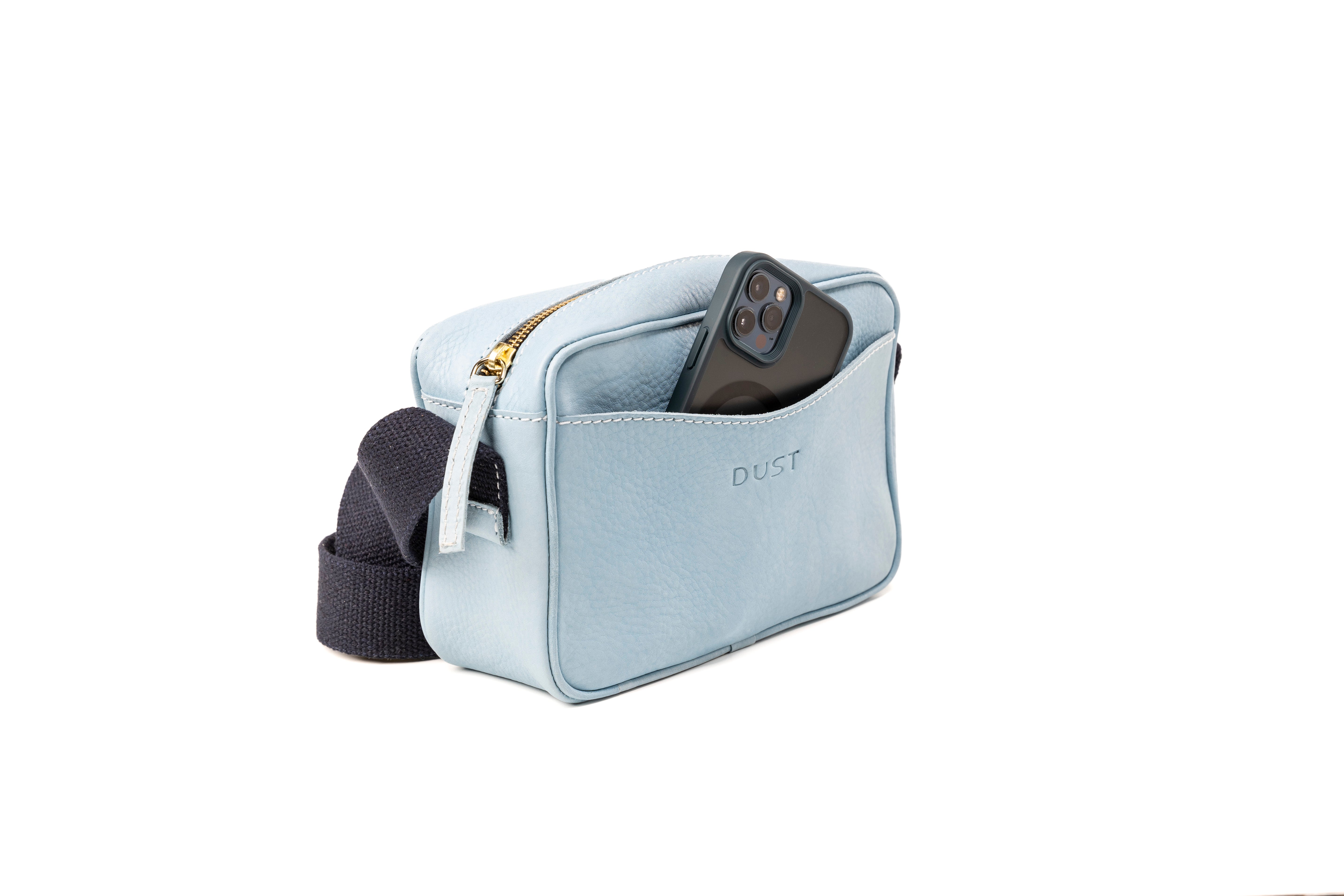 Leather Crossbody Light Blue The Sausalito Collection – The Dust