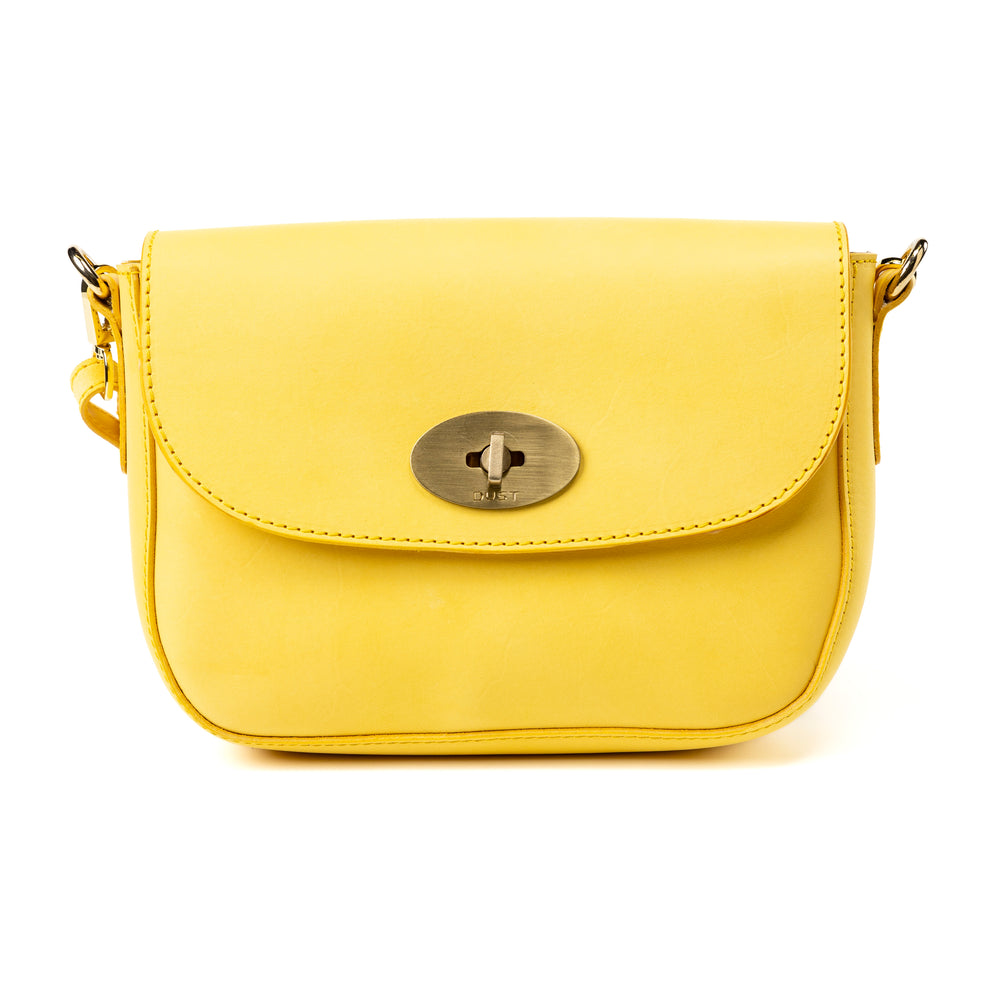 Leather Crossbody Yellow Broadway Collection