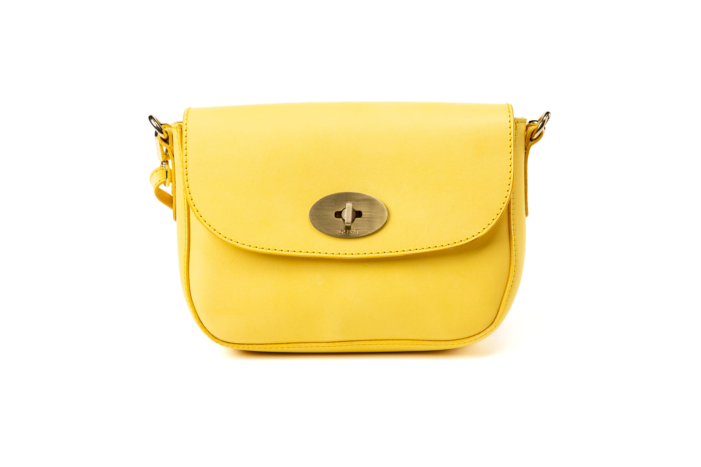 Leather Crossbody Yellow Broadway Collection