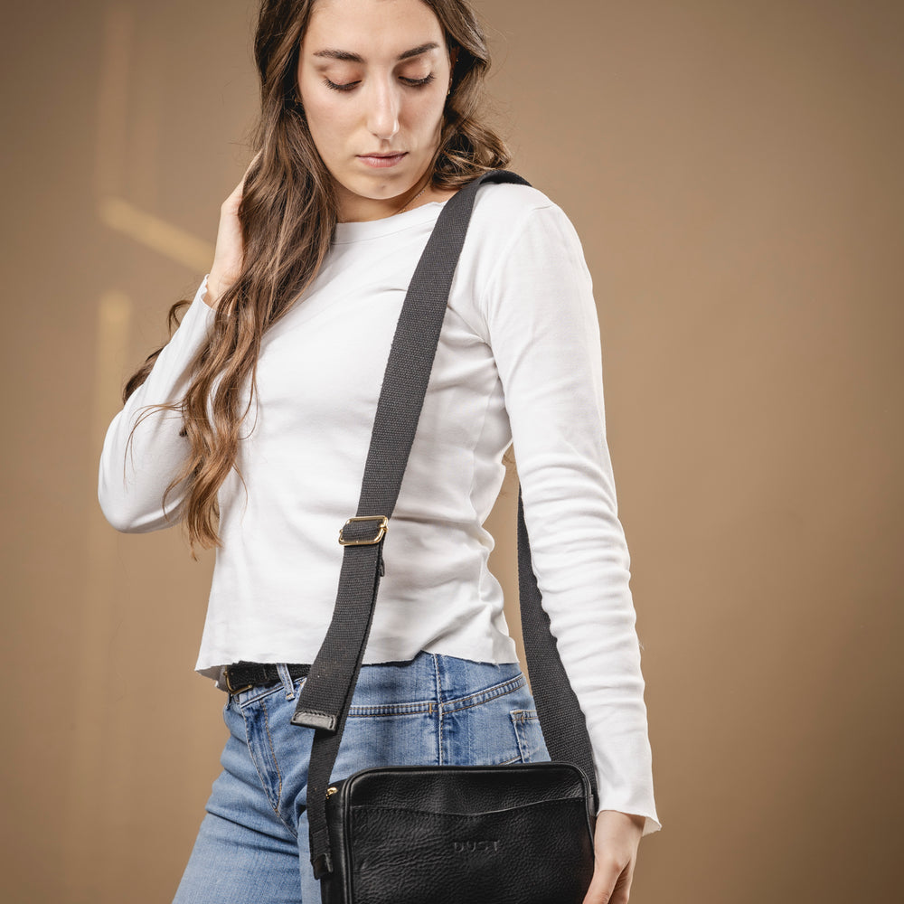 
                      
                        Leather Crossbody Black The Sausalito Collection
                      
                    