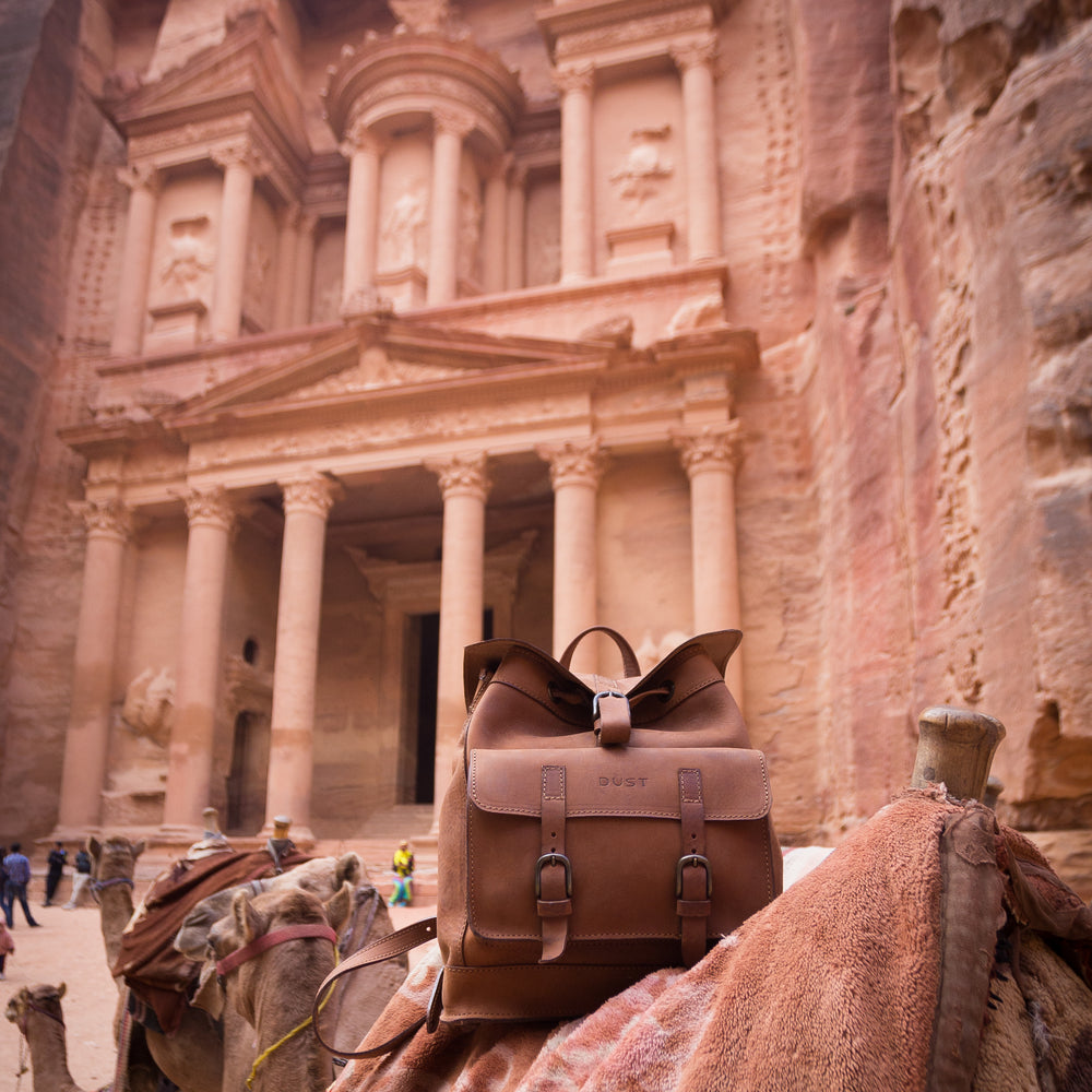 Leather Backpack in Heritage Brown Mod 103