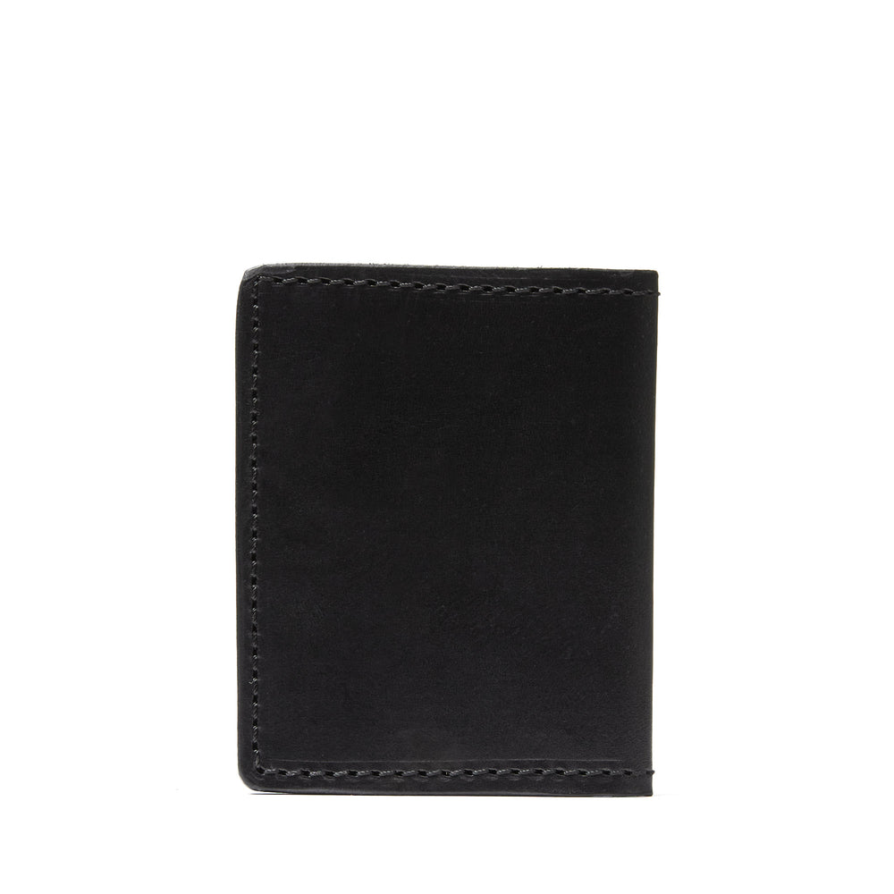 Leather Credit Card Holder in Cuoio Black Mod 131