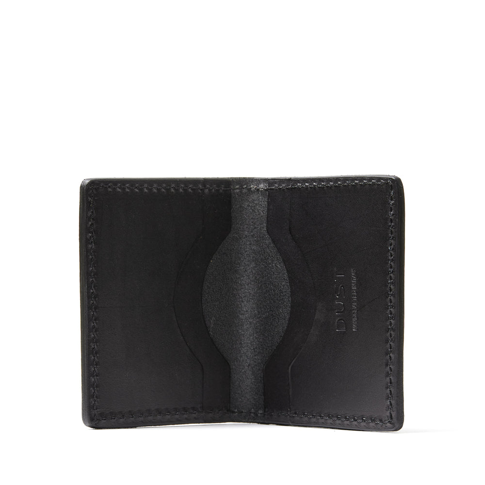 
                      
                        Leather Credit Card Holder in Cuoio Black Mod 131
                      
                    