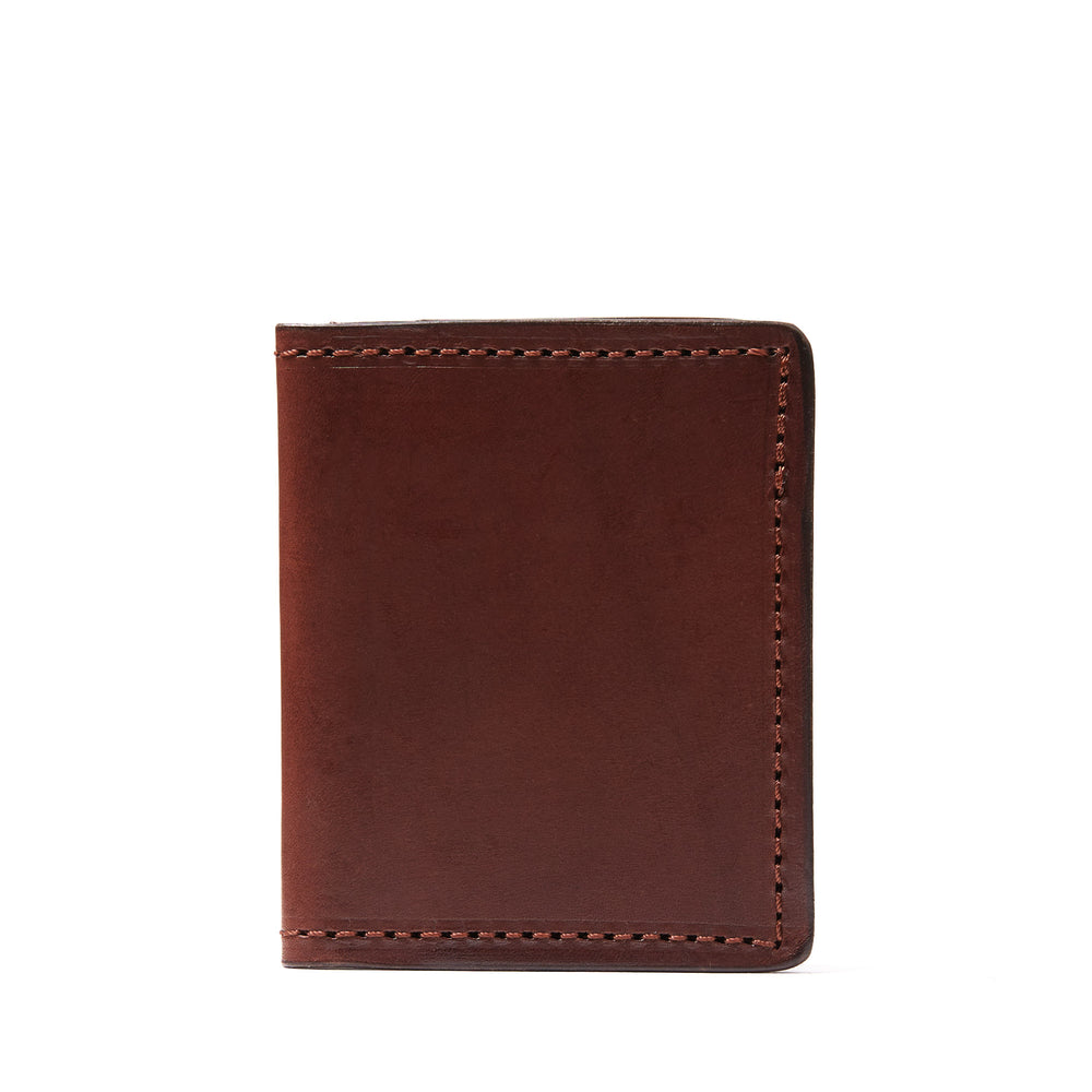 Leather Credit Card Holder Cuoio Dark Brown Mod 131