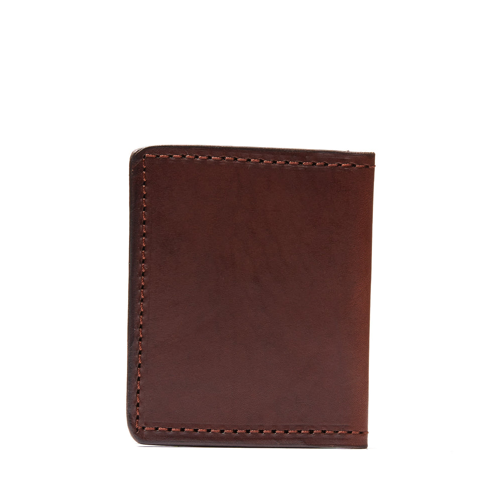 Leather Credit Card Holder Cuoio Dark Brown Mod 131