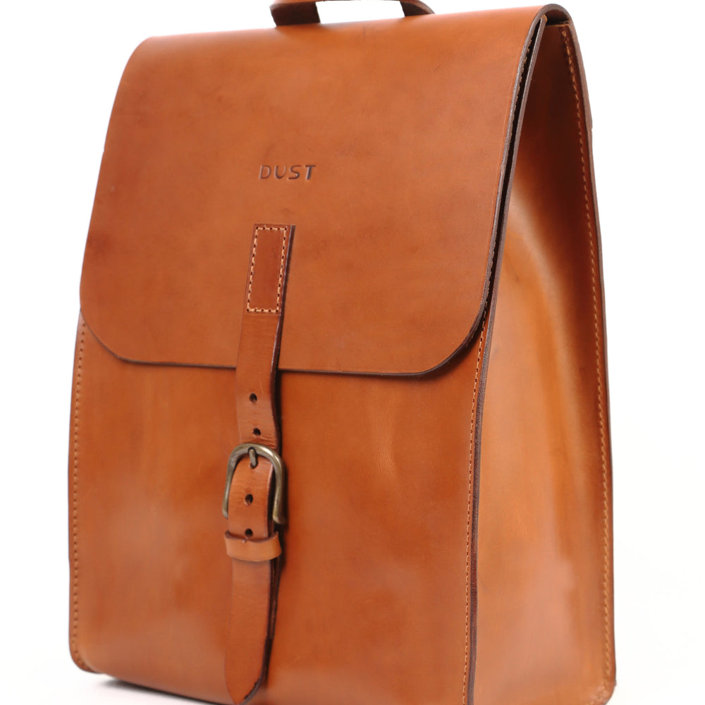 
                      
                        Leather Backpack in Cuoio Brown Mod 120
                      
                    