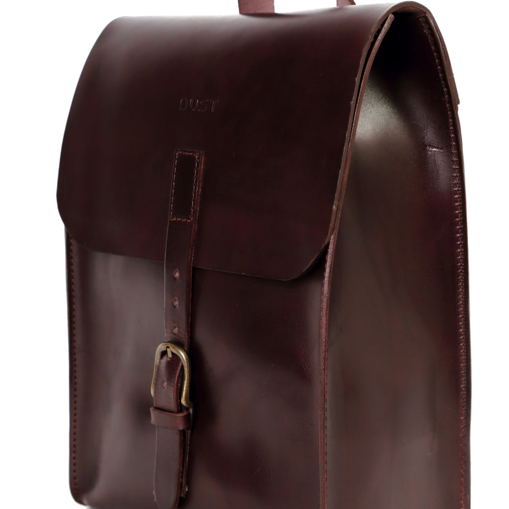 
                      
                        Leather Backpack in Cuoio Dark Brown Mod 120
                      
                    