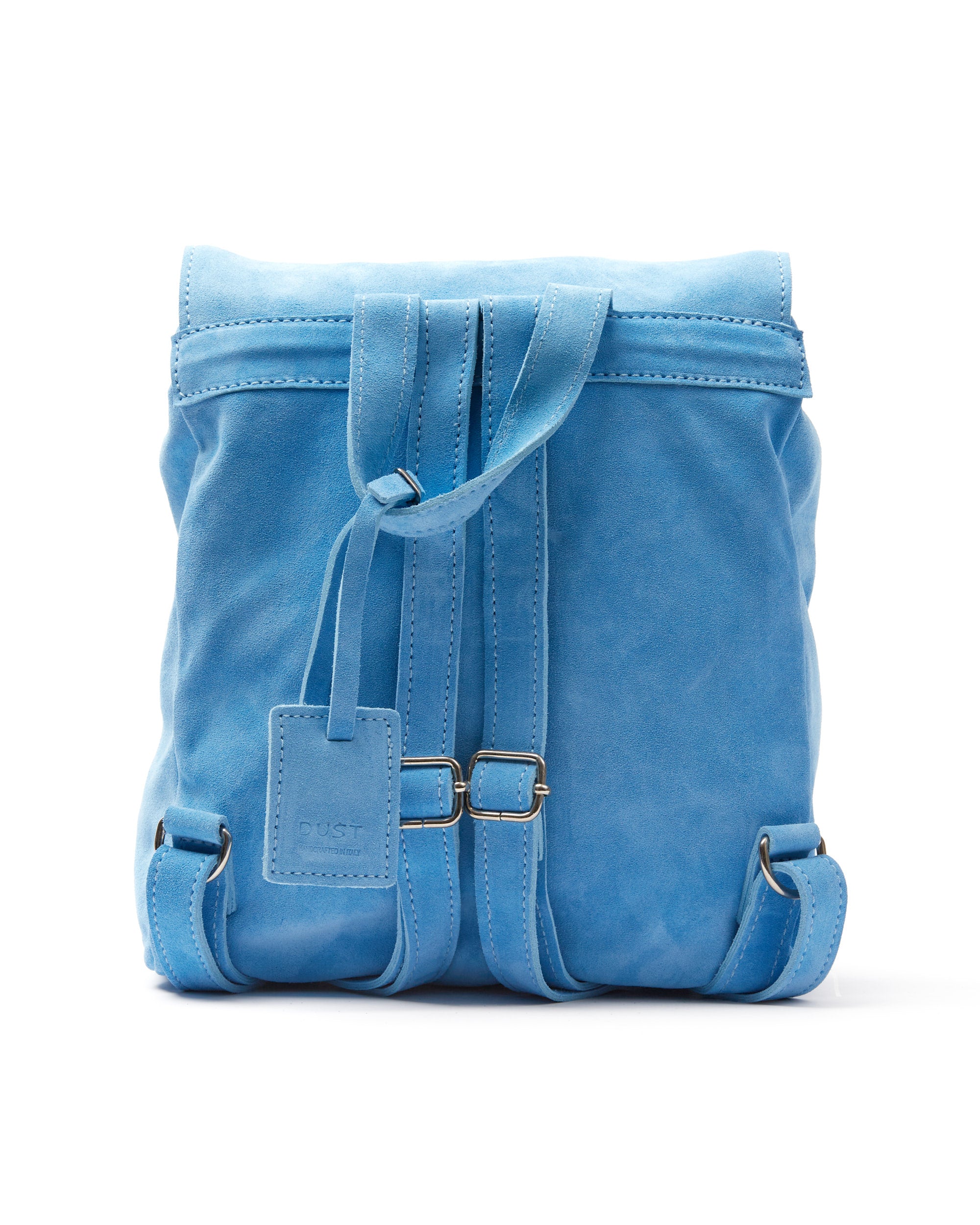 Leather Backpack Light Blue Upper West Side Collection The Dust Company