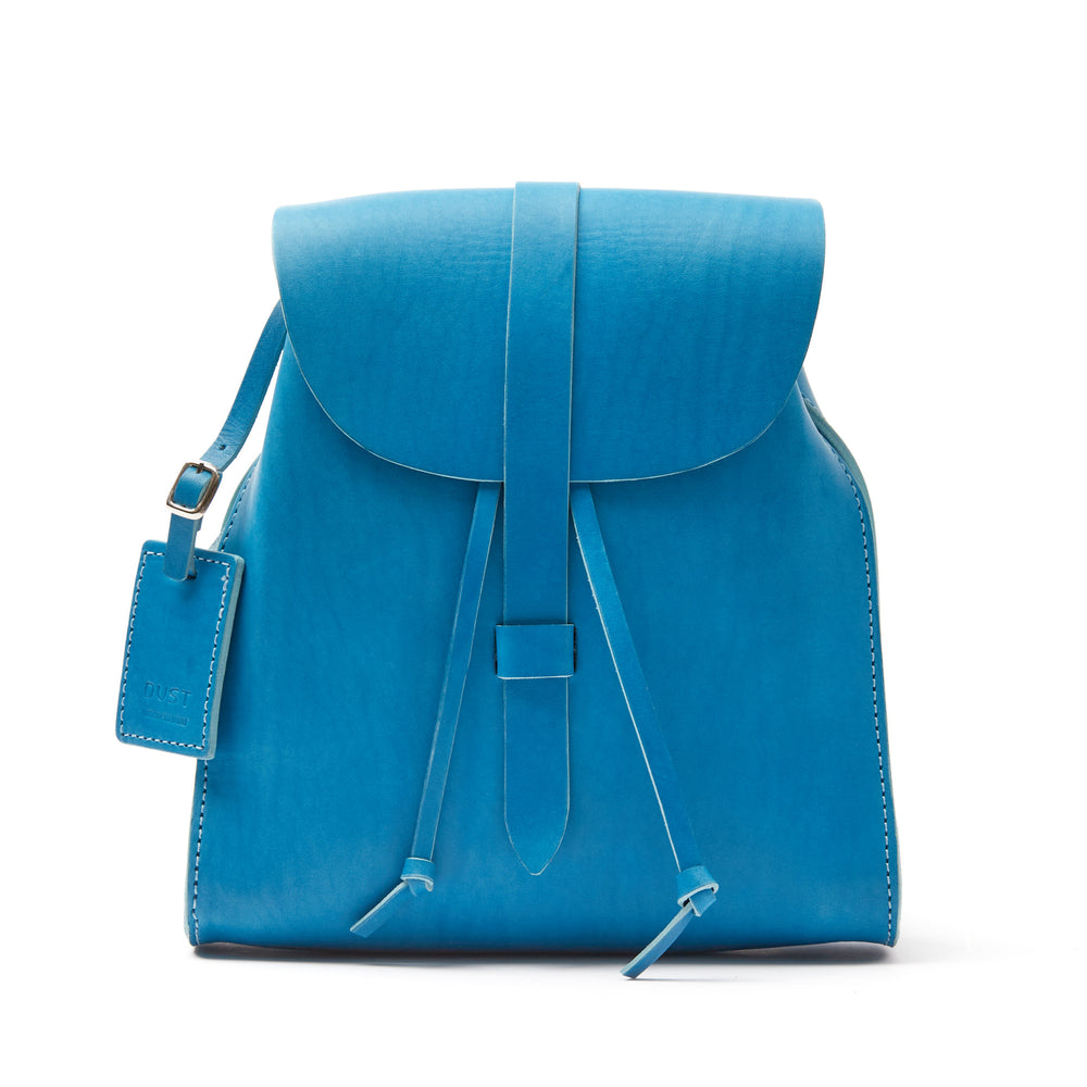 
                      
                        Leather Backpack in Cuoio Light Blue Mod 130
                      
                    