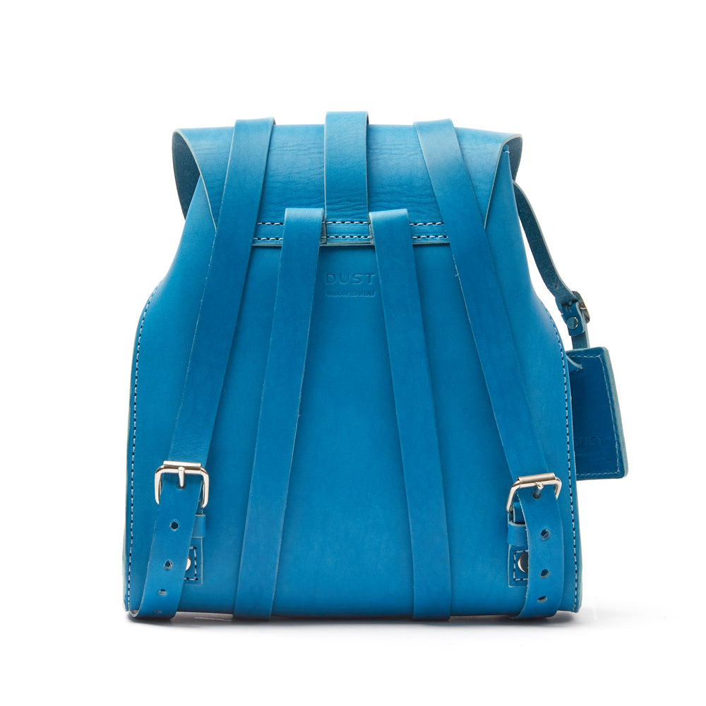 
                      
                        Leather Backpack in Cuoio Light Blue Mod 130
                      
                    