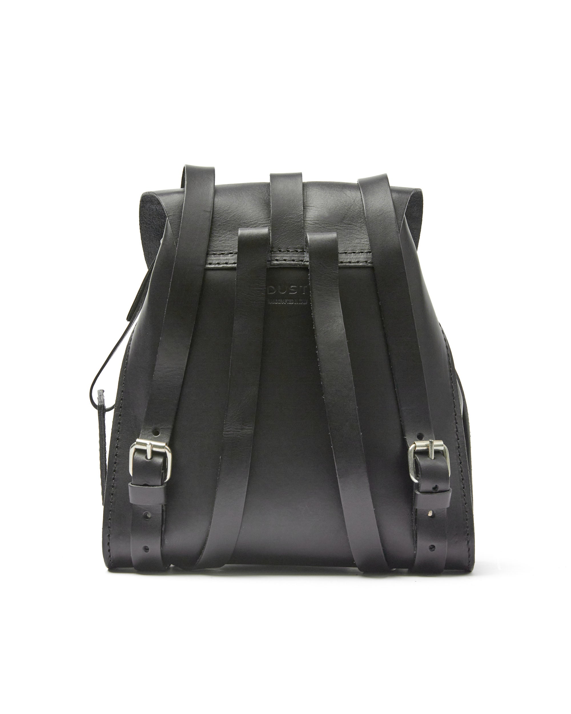 Leather Backpack in Cuoio Black Mod 130 – The Dust Company