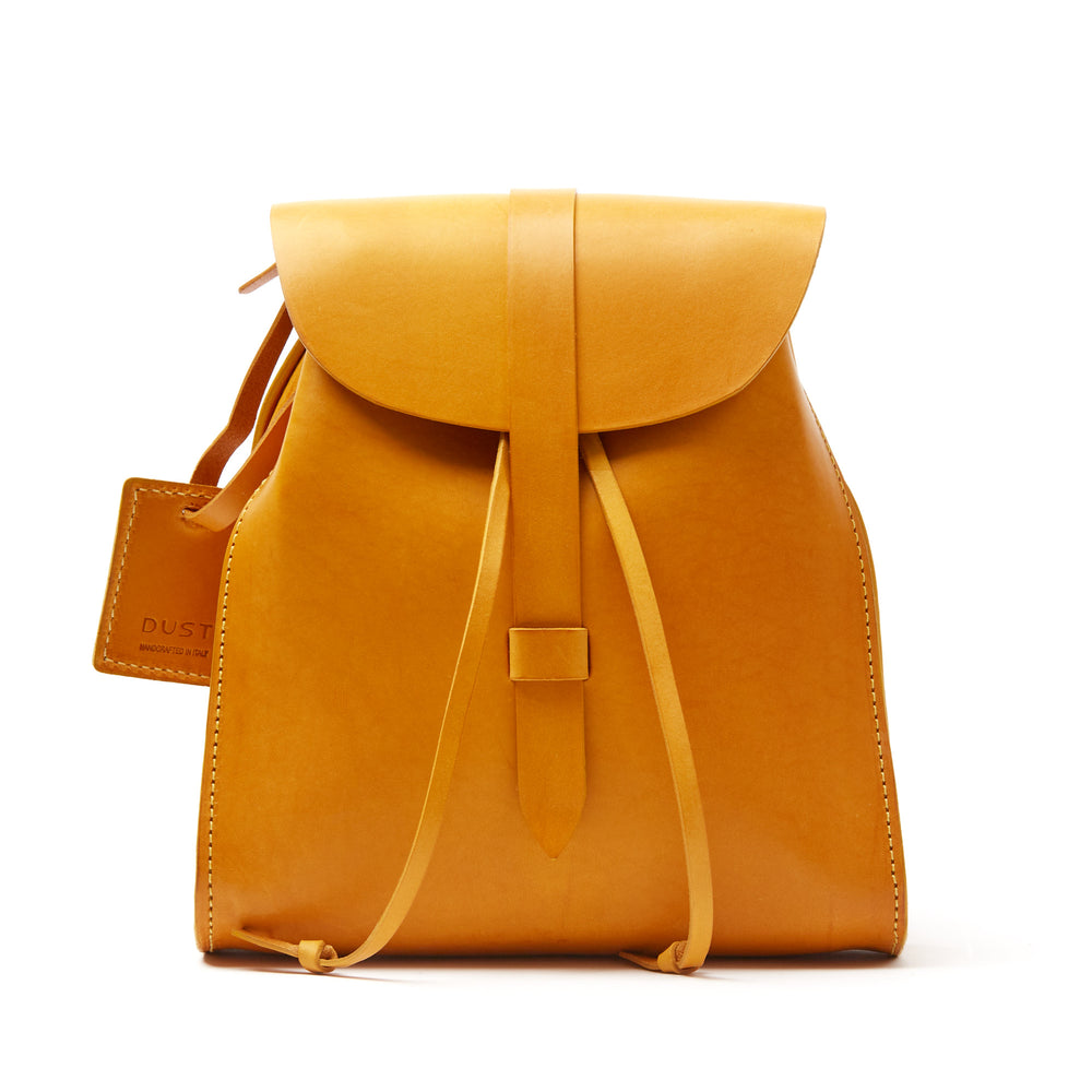 
                      
                        Leather Backpack in Cuoio Yellow Mod 130
                      
                    