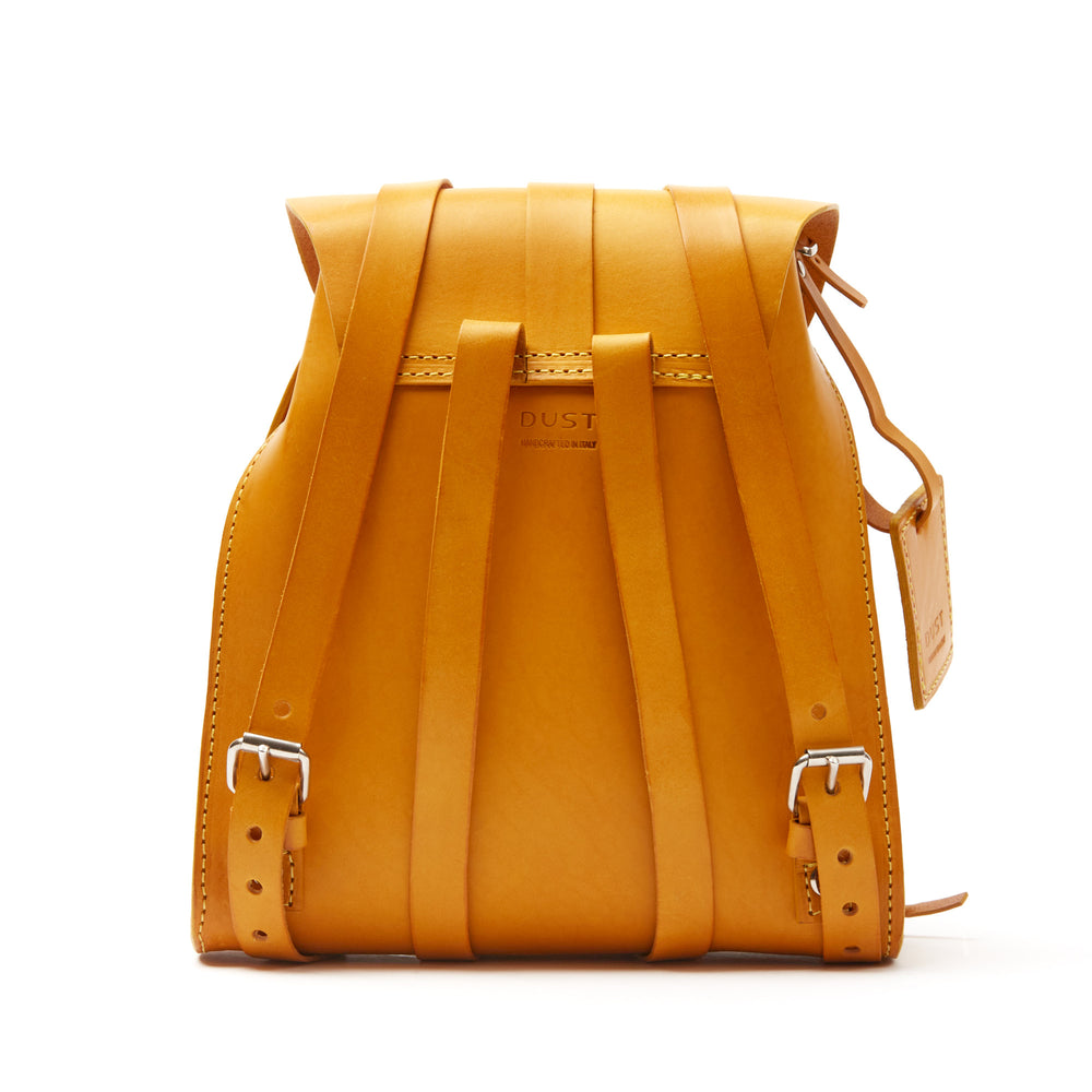 
                      
                        Leather Backpack in Cuoio Yellow Mod 130
                      
                    