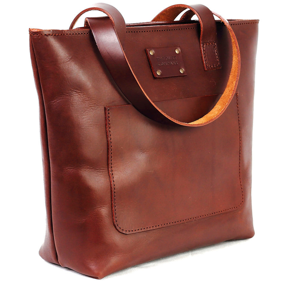 Leather Tote in Cuoio Dark Brown Mod 147