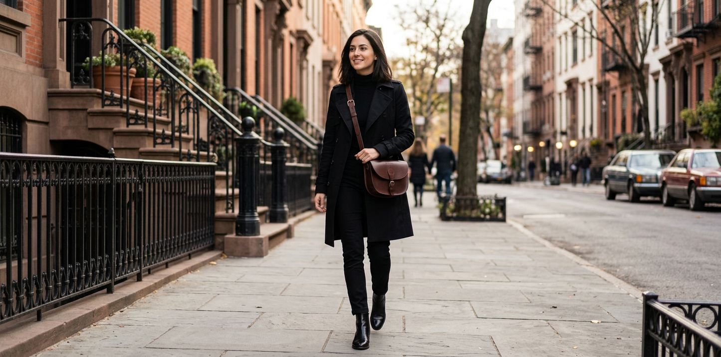 Leather Bag Dark Brown Princeton Collection