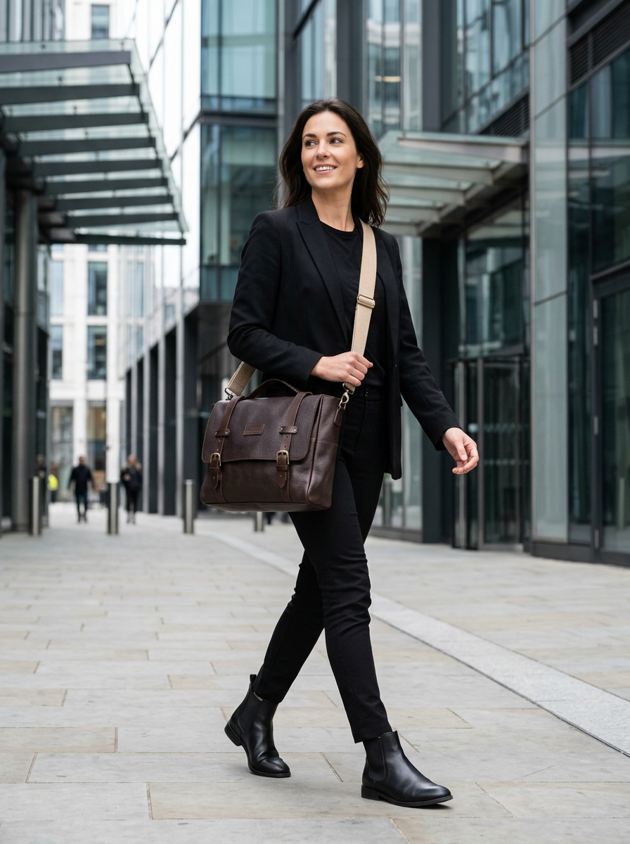 Leather Messenger Dark Brown
