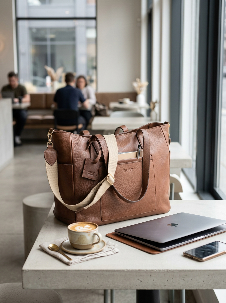 Leather Tote Tobacco Fifth Avenue Collection