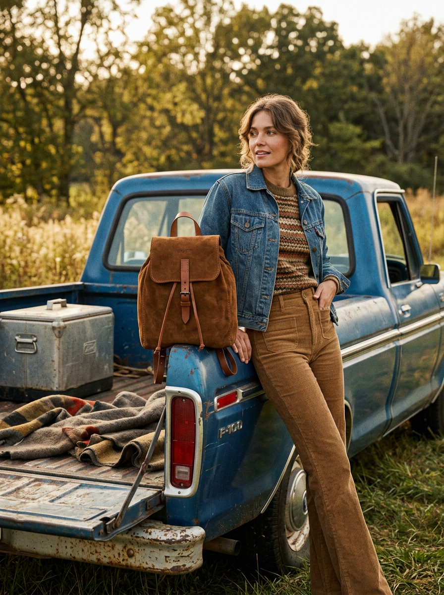 Leather Backpack in Suede Brown Venice Collection – The Dust Company