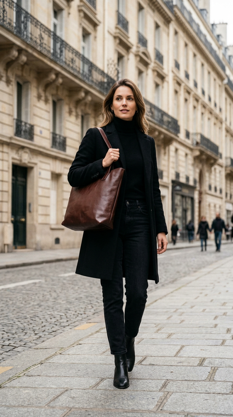 Tote in Leather Dark Brown Zuma Collection
