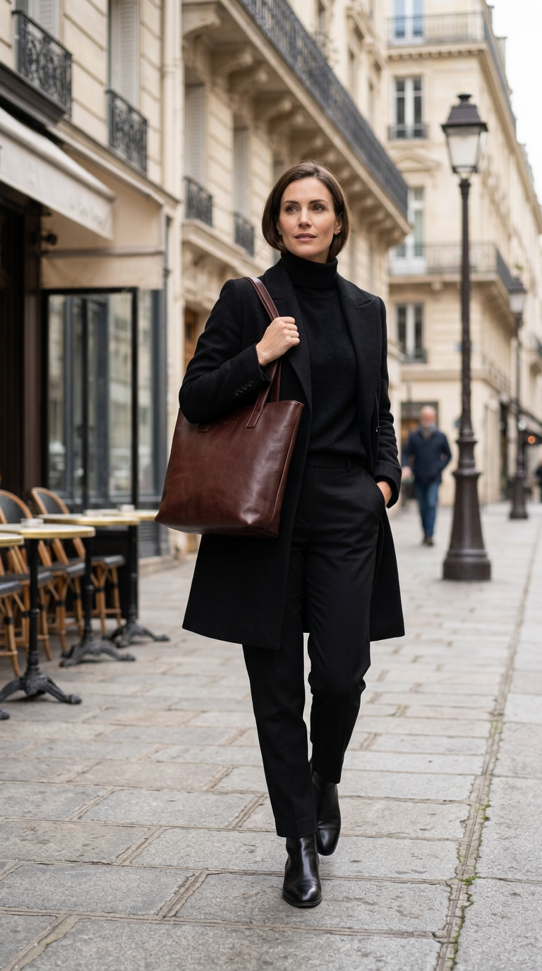 Tote in Leather Dark Brown Zuma Collection