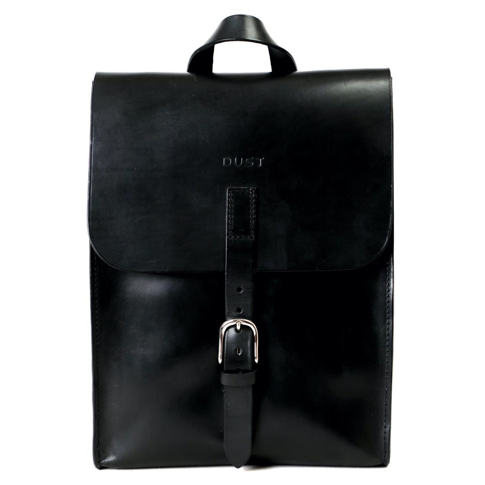 Leather Backpack in Cuoio Black Mod 120