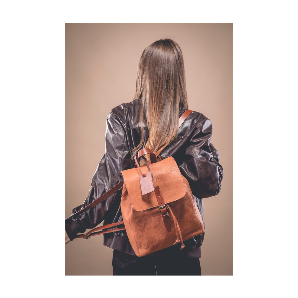 Leather Backpack in Arizona Brown