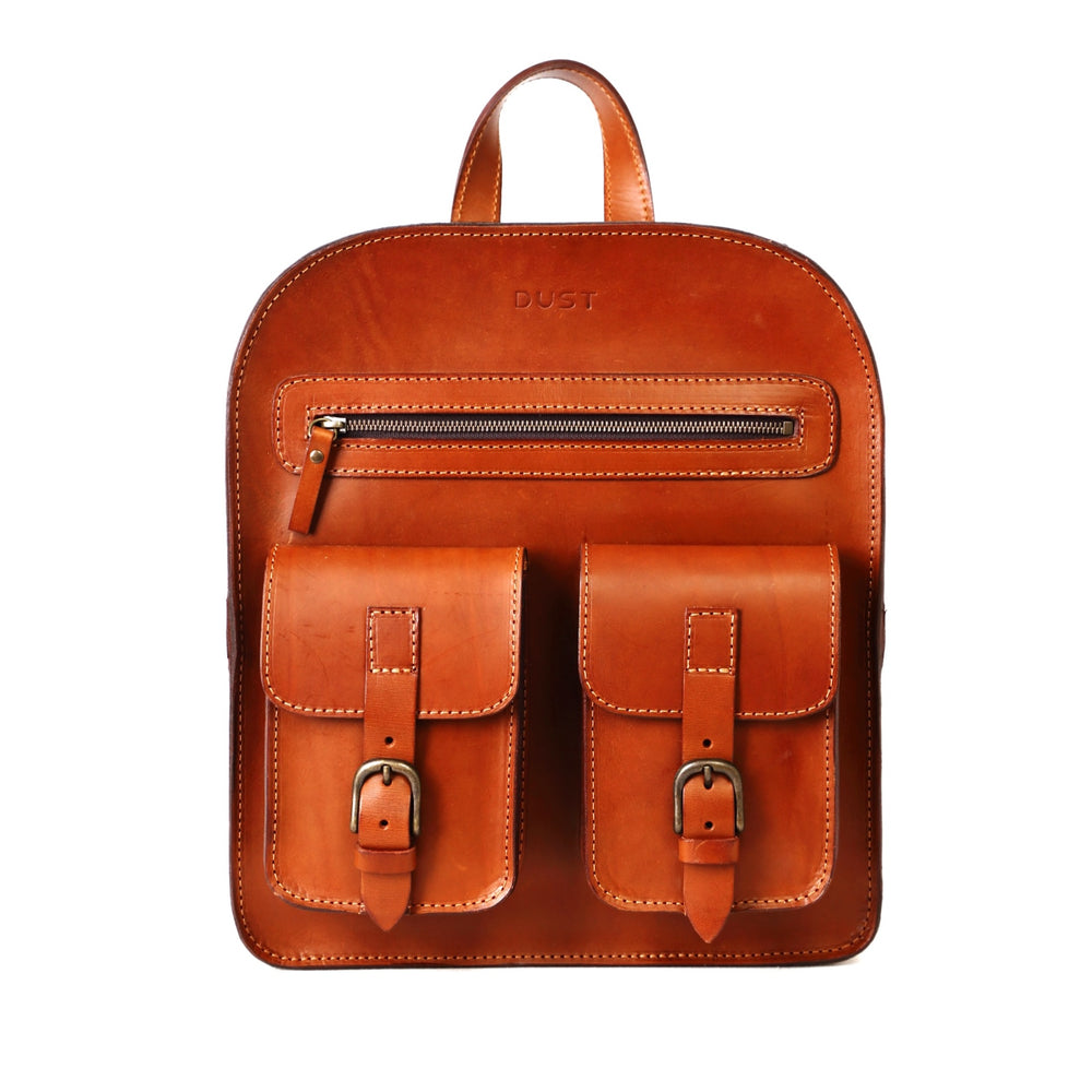 Leather Backpack Cuoio Brown Mod 136