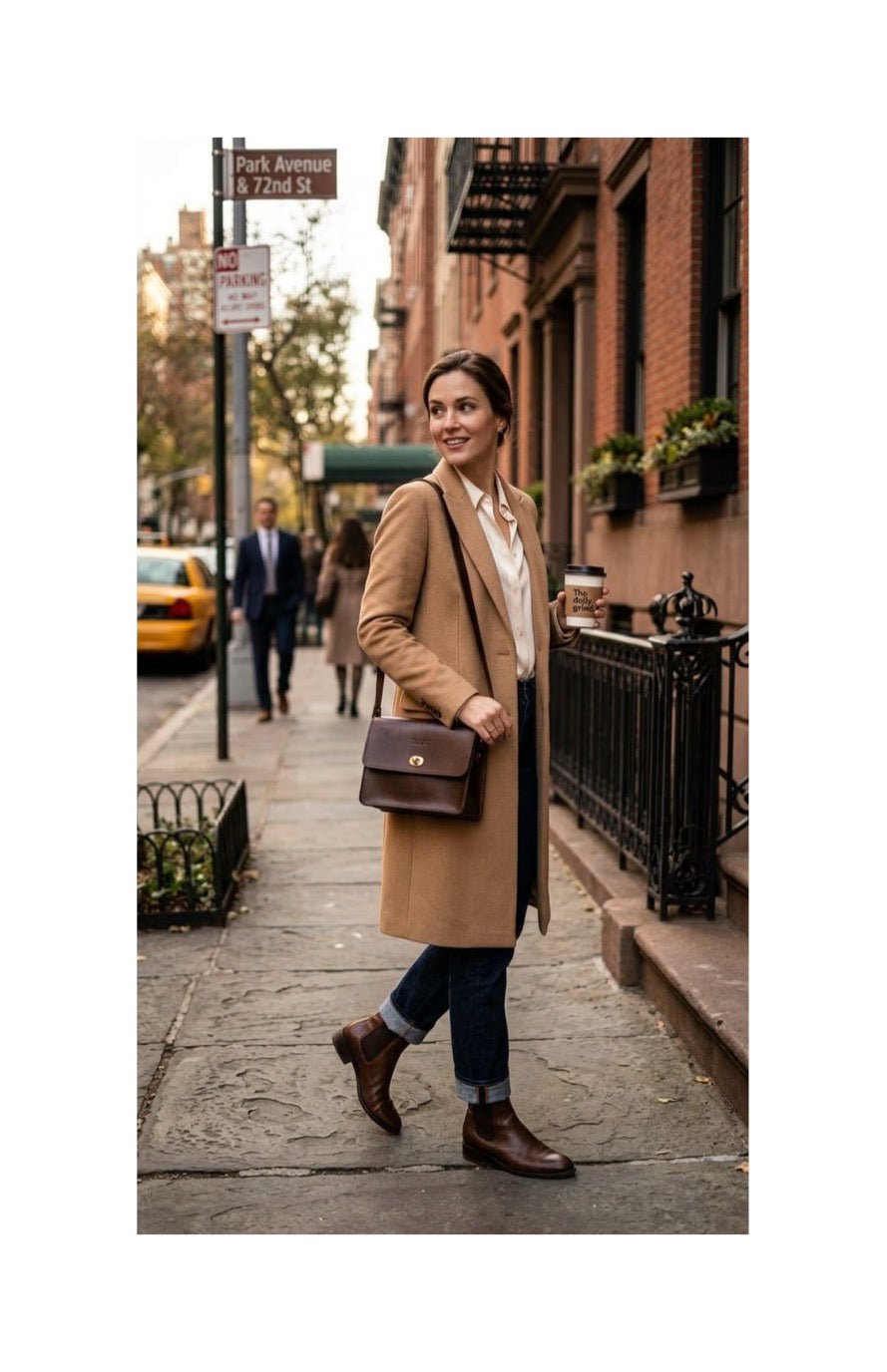Leather Crossbody Dark Brown The Santa Fe Collection