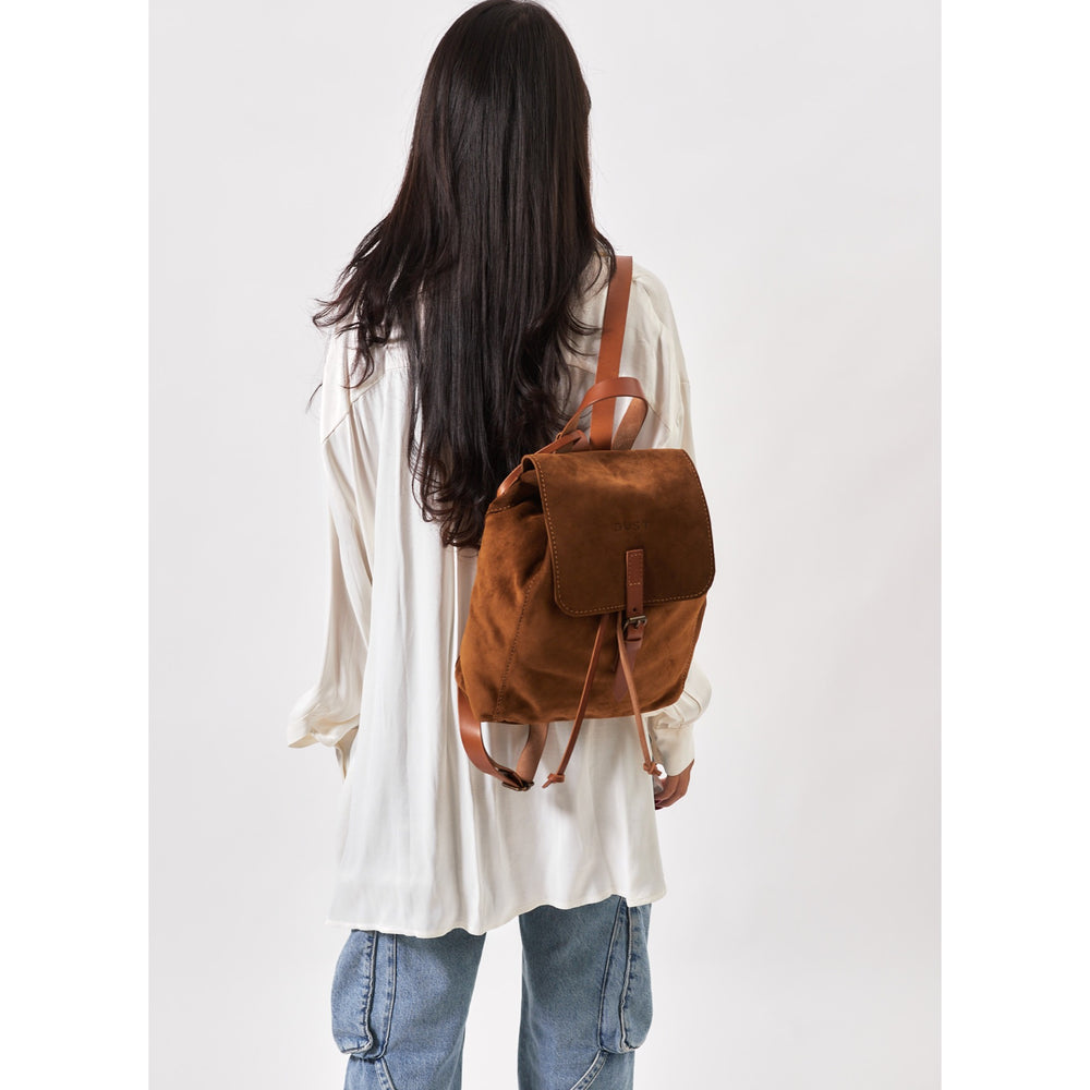 Leather Backpack in Suede Brown Venice Collection