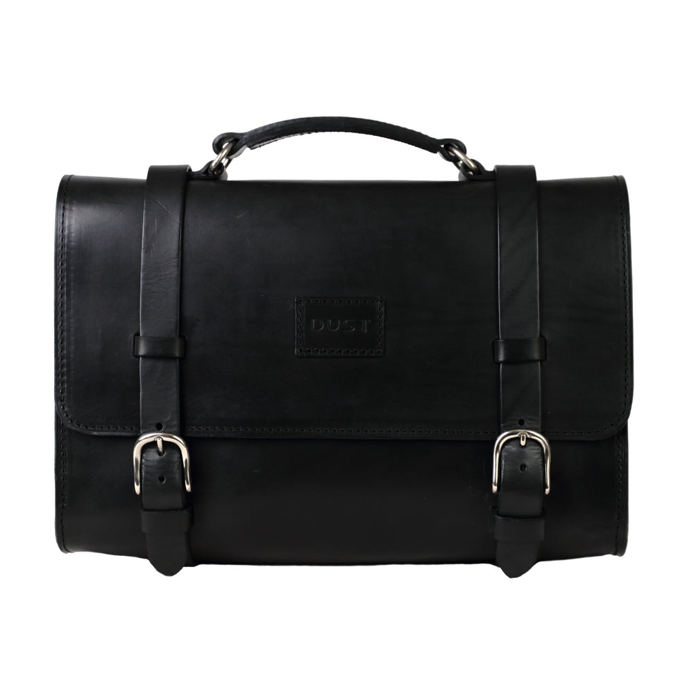 
                      
                        Leather Briefcase in Cuoio Black Mod 119
                      
                    