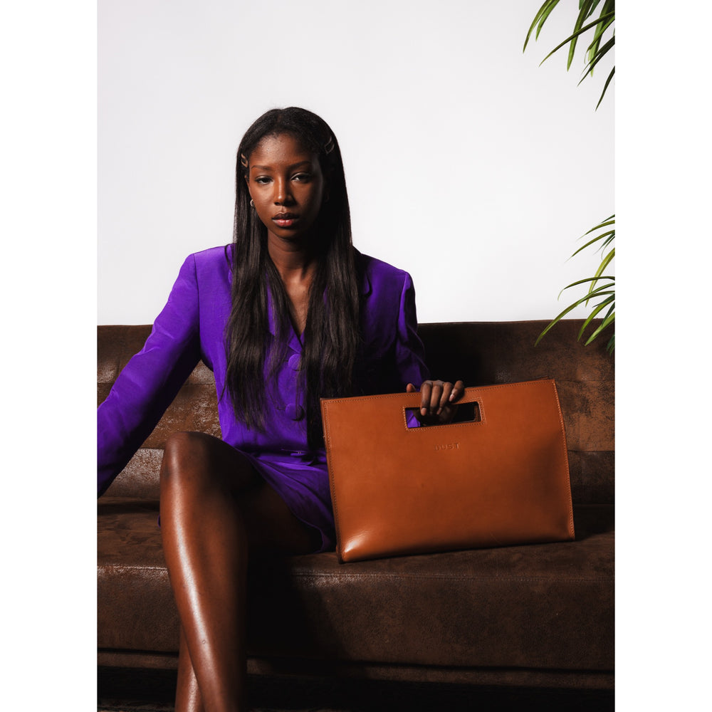 Leather Tote in Cuoio Brown Mod 113