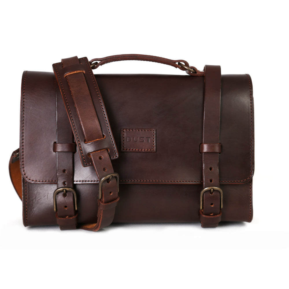 Leather Briefcase in Cuoio Dark Brown Mod 119