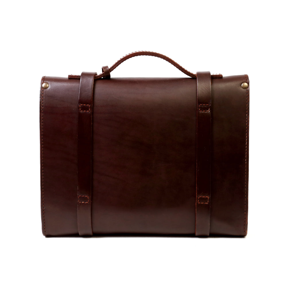 
                      
                        Leather Briefcase in Cuoio Dark Brown Mod 125
                      
                    