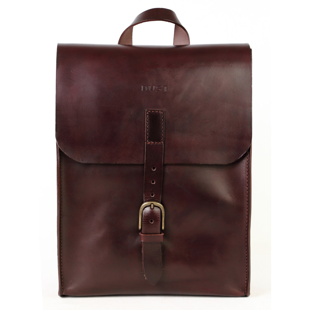 Leather Backpack in Cuoio Dark Brown Mod 120