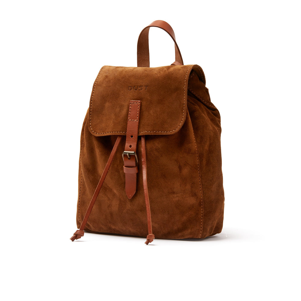 Leather Backpack in Suede Brown Venice Collection