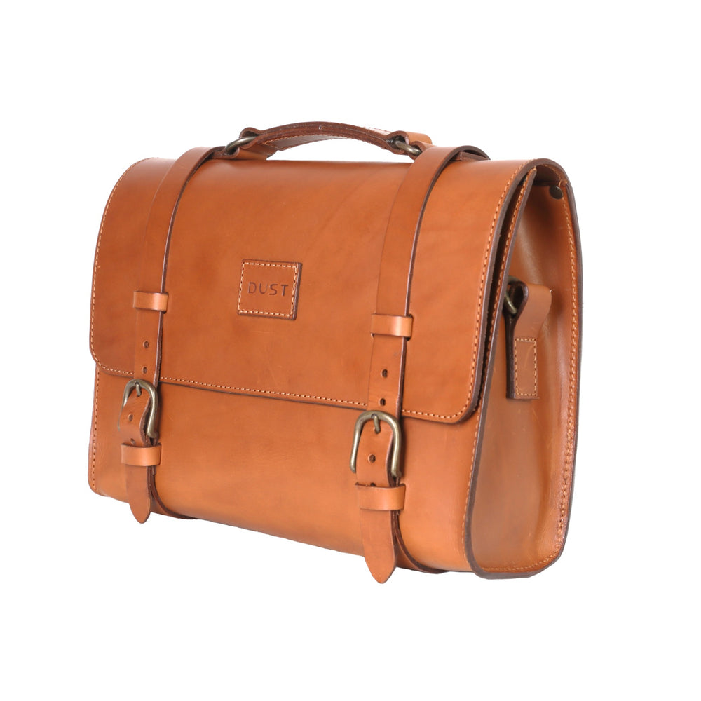 Leather Briefcase in Cuoio Brown Mod 119