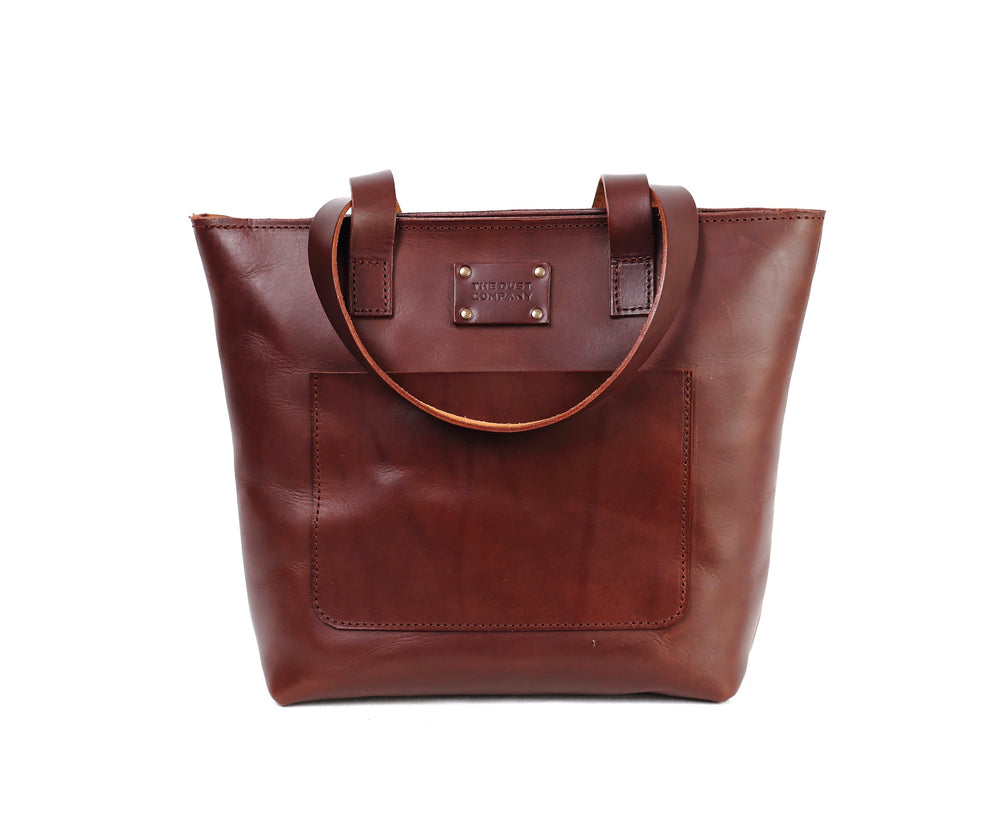 Leather Tote in Cuoio Dark Brown Mod 147