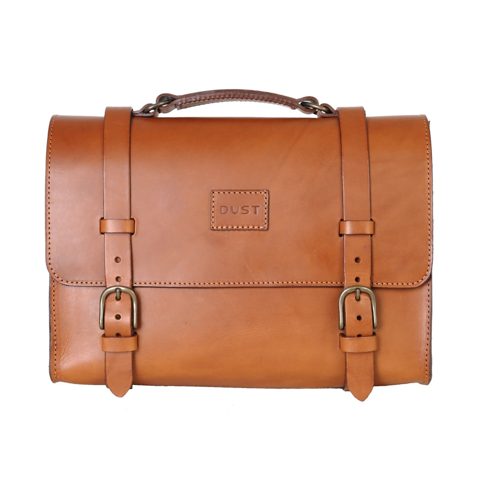 Leather Briefcase in Cuoio Brown Mod 119