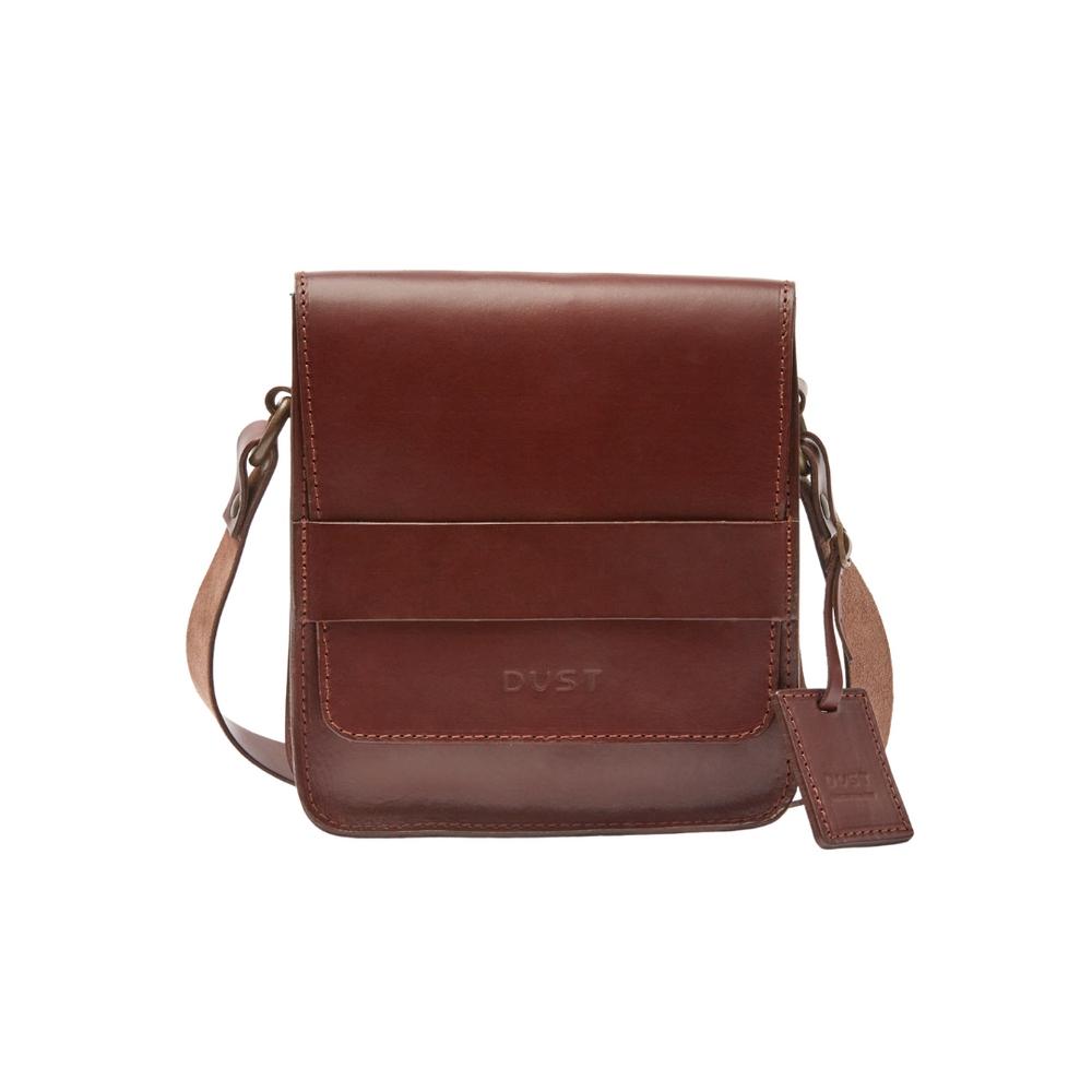 Leather Messenger in Cuoio Dark Brown Mod 114